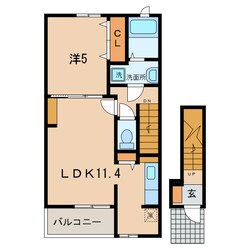 西尾勤労会館前 徒歩4分 2階の物件間取画像